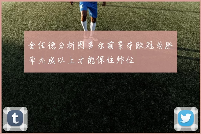 舍伍德分析图多尔前景夺欧冠或胜率九成以上才能保住帅位